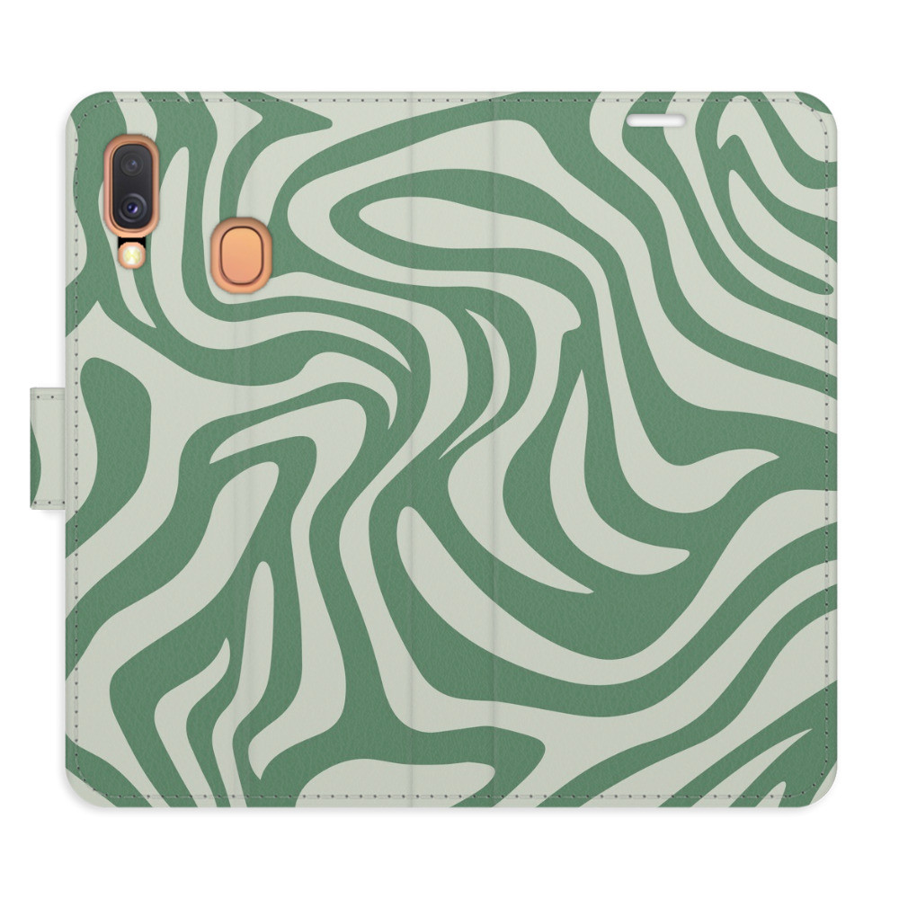 Flipové puzdro iSaprio - Zebra Green 02 - Samsung Galaxy A40