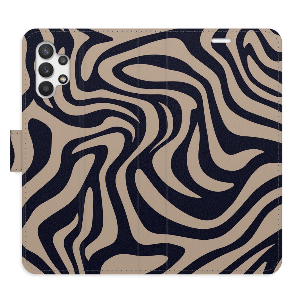 Flipové puzdro iSaprio - Zebra Black 02 - Samsung Galaxy A32