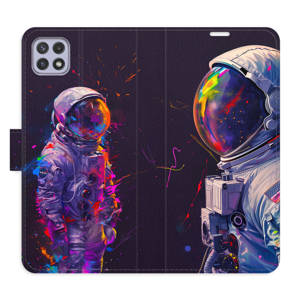 Flipové puzdro iSaprio - Neon Astronaut 02 - Samsung Galaxy A22 5G