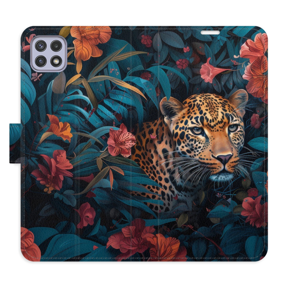 Flipové puzdro iSaprio - Flower Jaguar 02 - Samsung Galaxy A22 5G