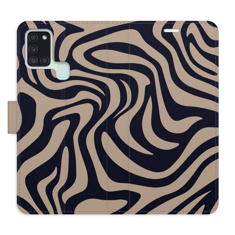 Flipové puzdro iSaprio - Zebra Black 02 - Samsung Galaxy A21s