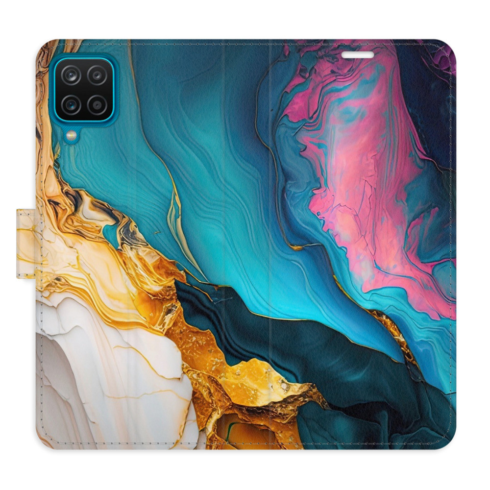 Flipové puzdro iSaprio - Colourful Marble - Samsung Galaxy A12