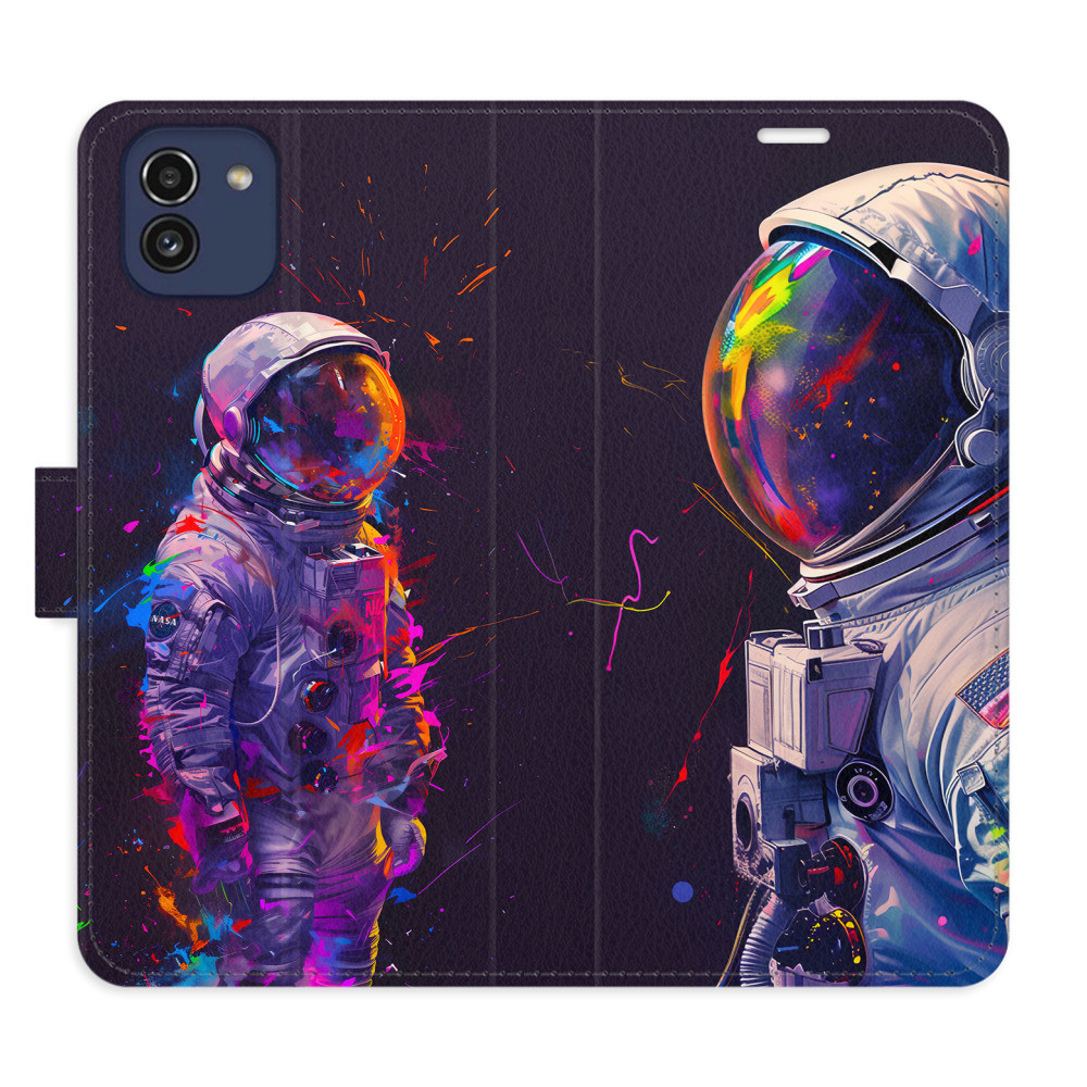 Flipové puzdro iSaprio - Neon Astronaut 02 - Samsung Galaxy A03