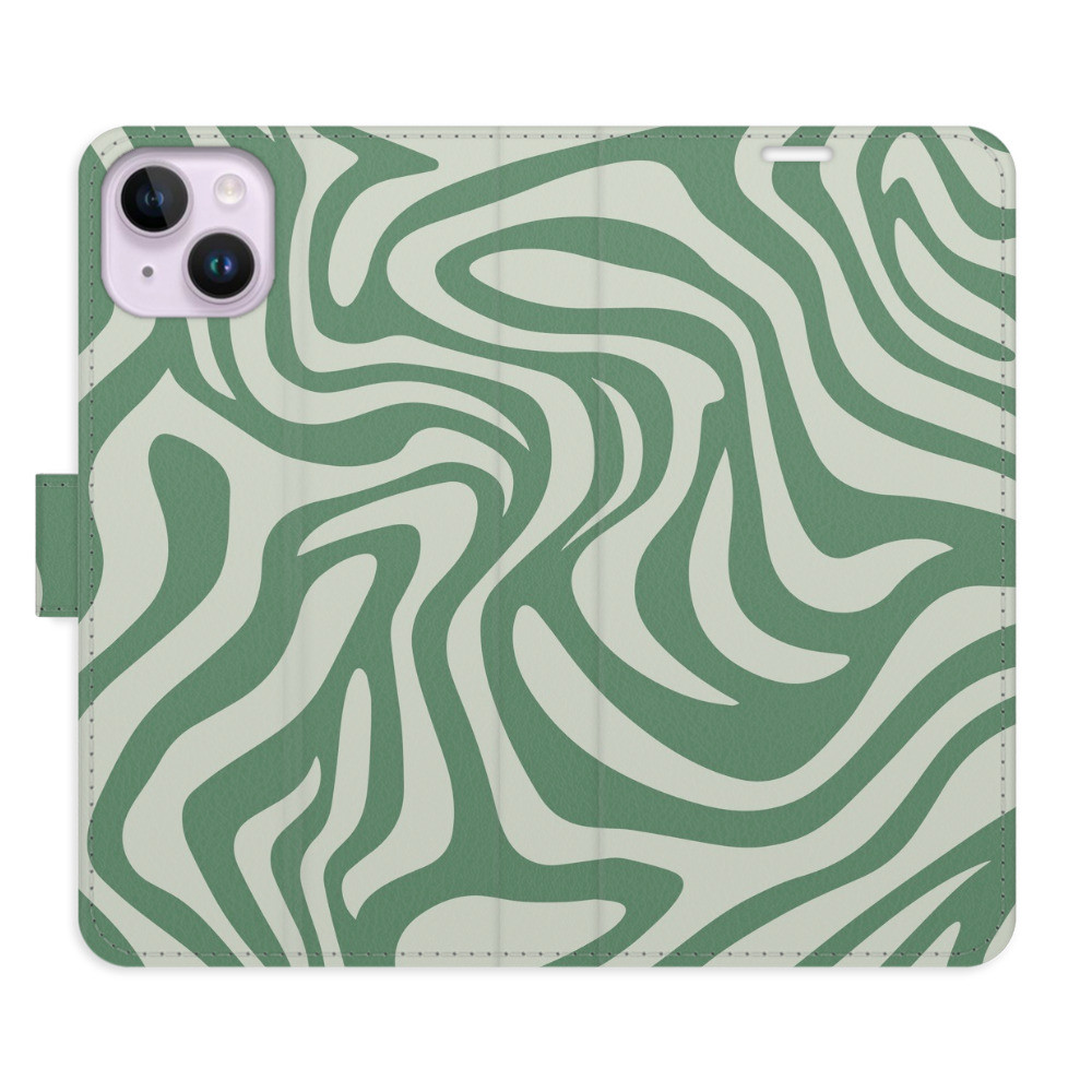 Flipové puzdro iSaprio - Zebra Green 02 - iPhone 14 Plus