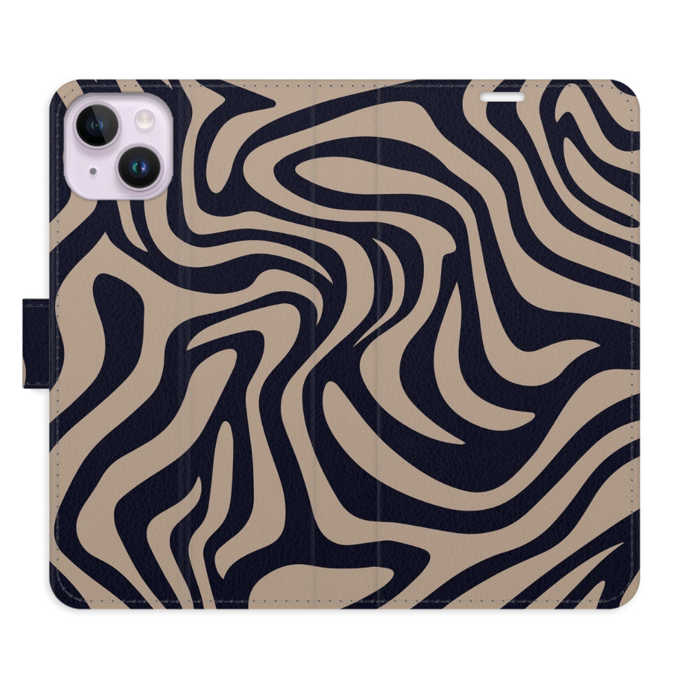 Flipové puzdro iSaprio - Zebra Black 02 - iPhone 14 Plus