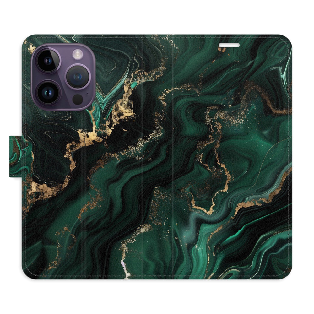 Flipové puzdro iSaprio - Emerald 02 - iPhone 14 Pro