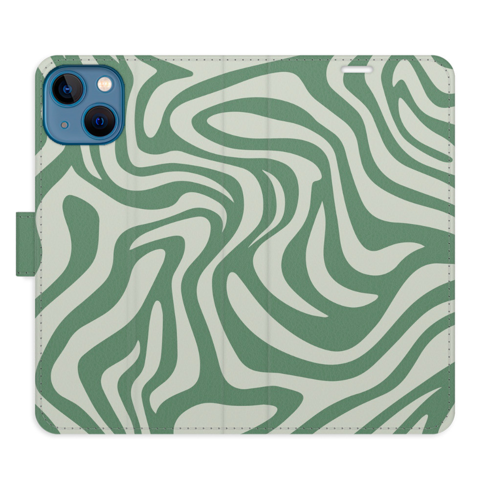 Flipové puzdro iSaprio - Zebra Green 02 - iPhone 13