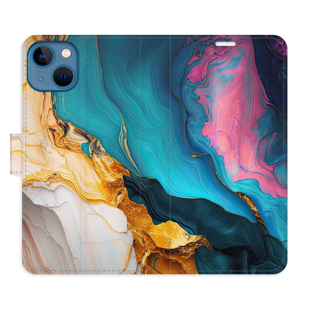 Flipové puzdro iSaprio - Colourful Marble - iPhone 13