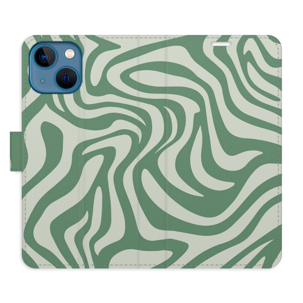 Flipové puzdro iSaprio - Zebra Green 02 - iPhone 13 mini