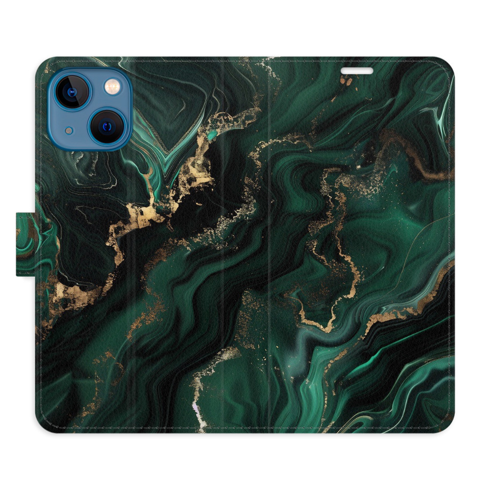 Flipové puzdro iSaprio - Emerald 02 - iPhone 13 mini