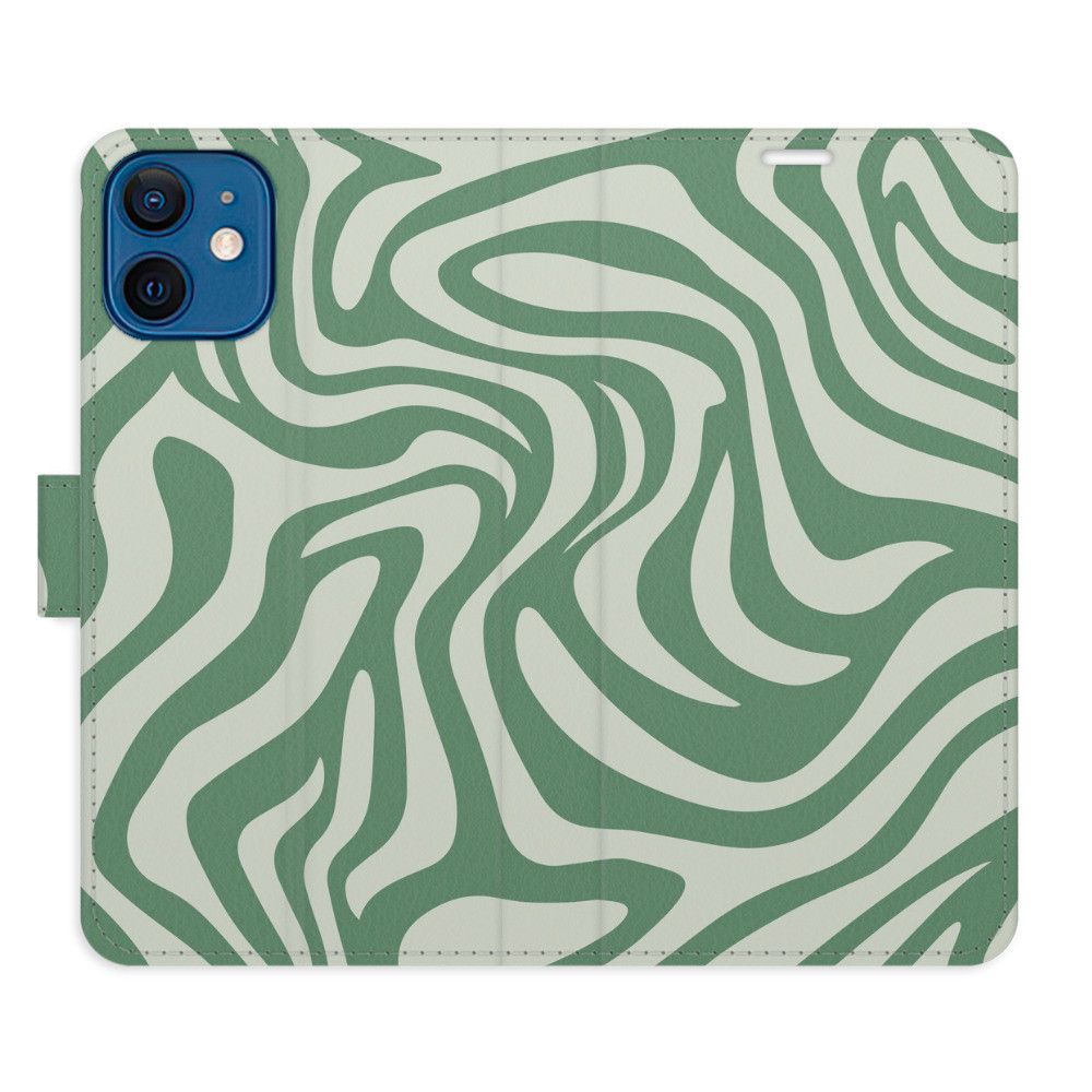 Flipové puzdro iSaprio - Zebra Green 02 - iPhone 12 mini