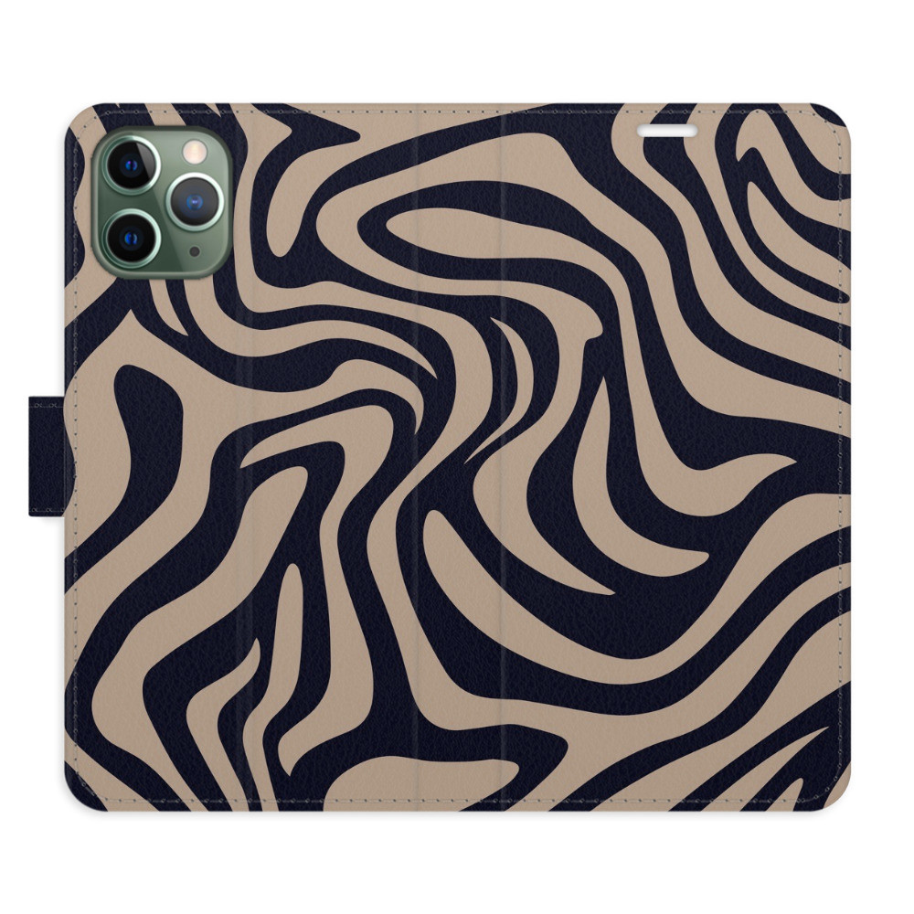 Flipové puzdro iSaprio - Zebra Black 02 - iPhone 11 Pro