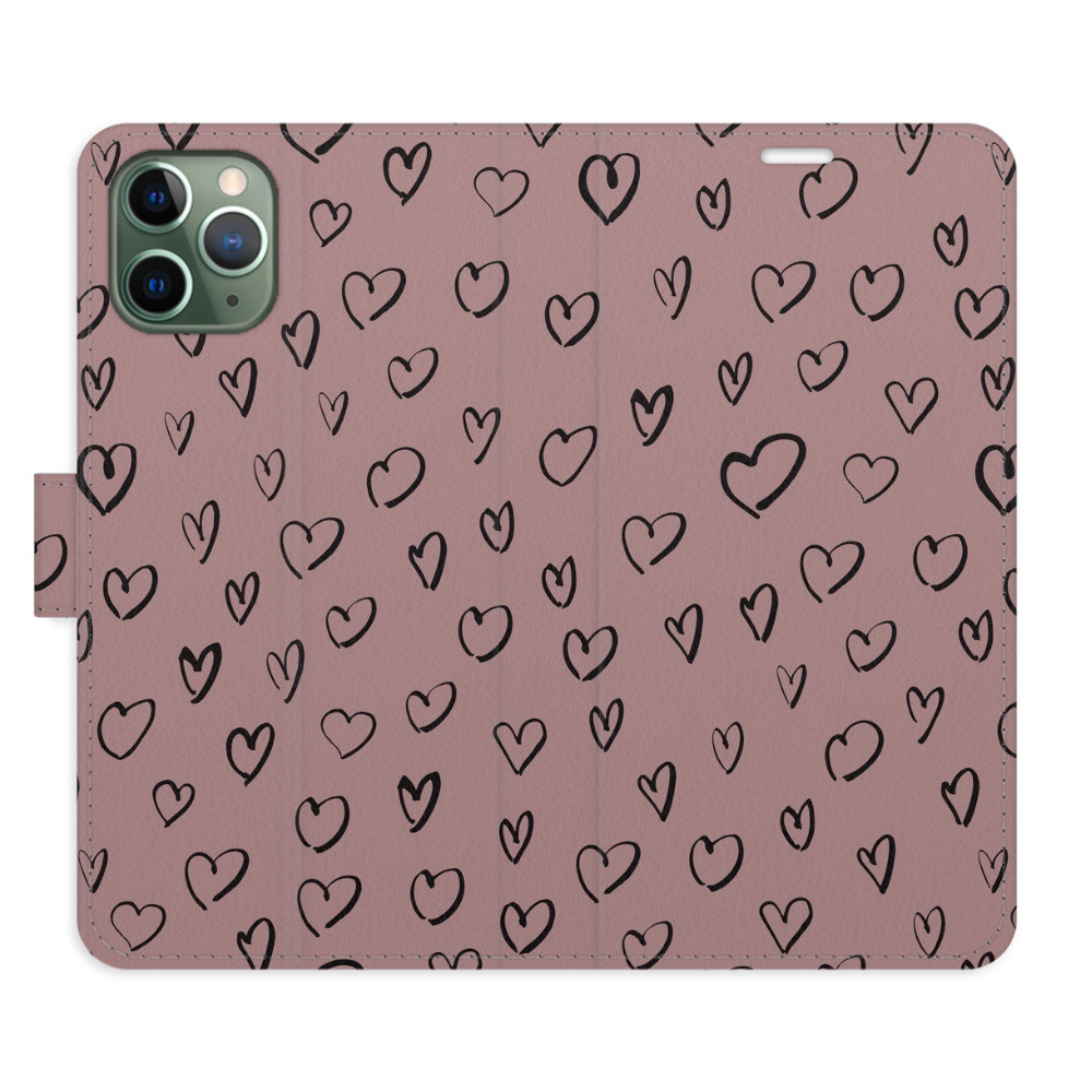 Flipové puzdro iSaprio - Heart Dark 02 - iPhone 11 Pro