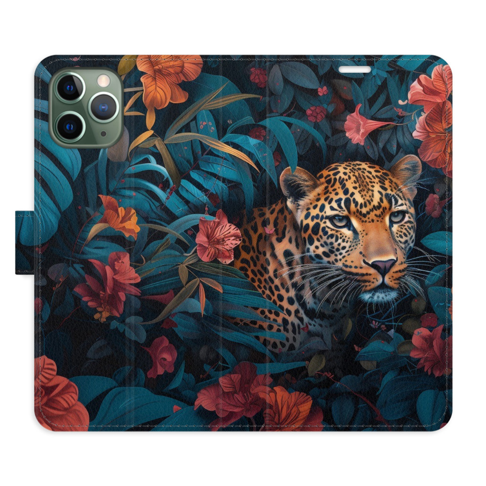 Flipové puzdro iSaprio - Flower Jaguar 02 - iPhone 11 Pro