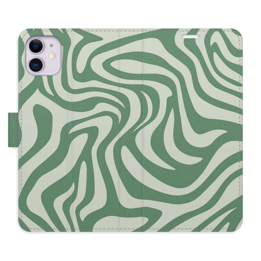 Flipové puzdro iSaprio - Zebra Green 02 - iPhone 11
