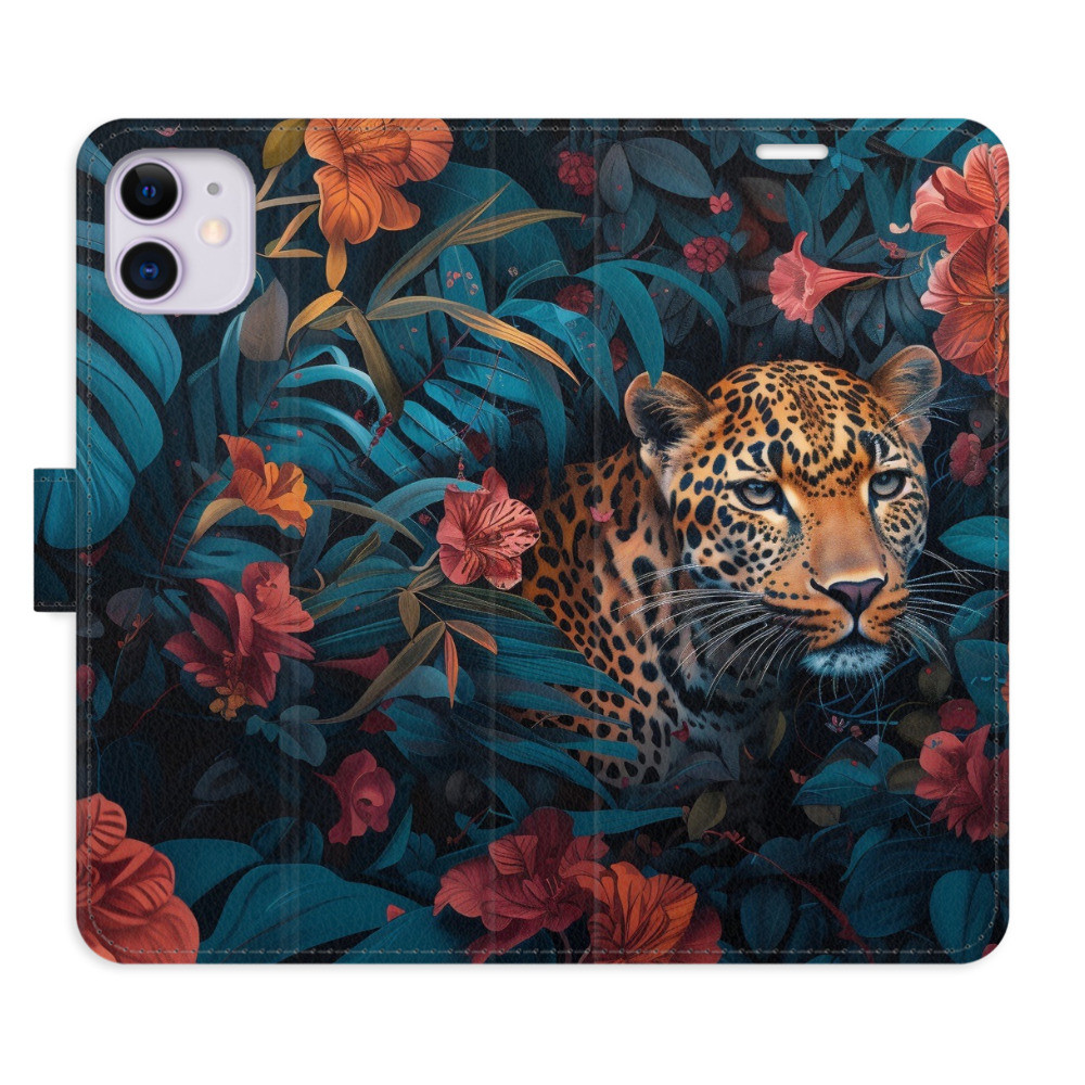 Flipové puzdro iSaprio - Flower Jaguar 02 - iPhone 11