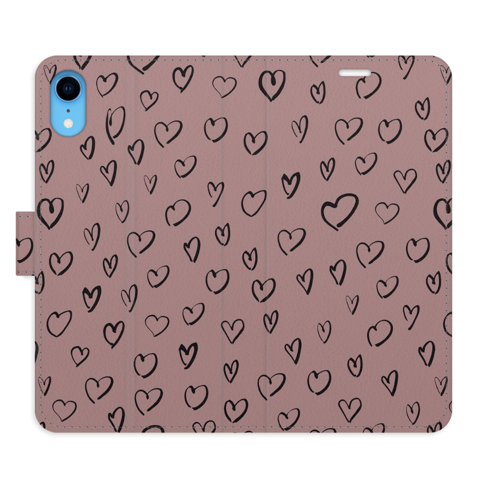 Flipové puzdro iSaprio - Heart Dark 02 - iPhone XR