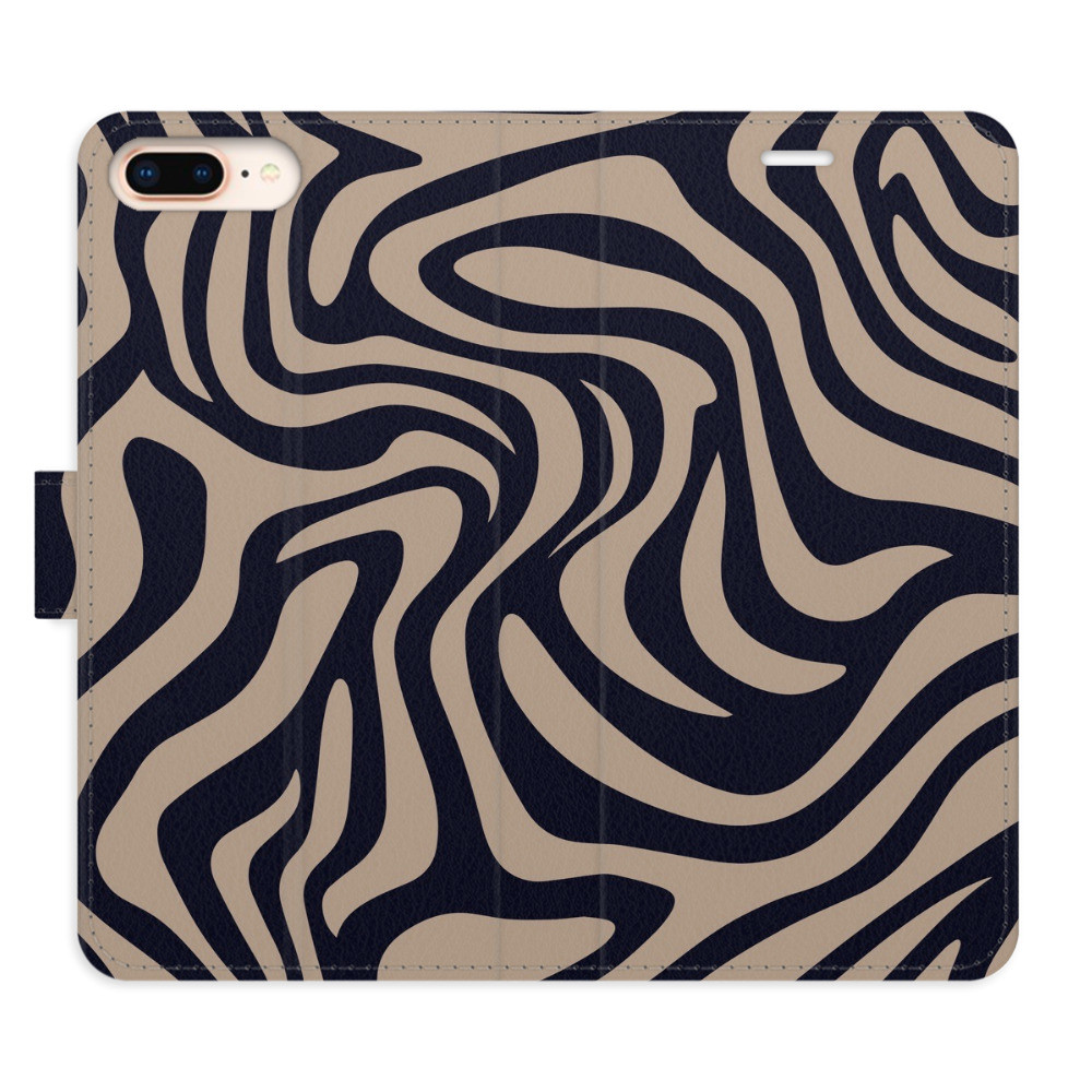 Flipové puzdro iSaprio - Zebra Black 02 - iPhone 7 Plus
