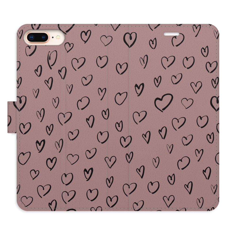 Flipové puzdro iSaprio - Heart Dark 02 - iPhone 7 Plus