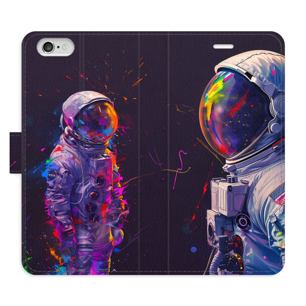 Flipové puzdro iSaprio - Neon Astronaut 02 - iPhone 6/6S