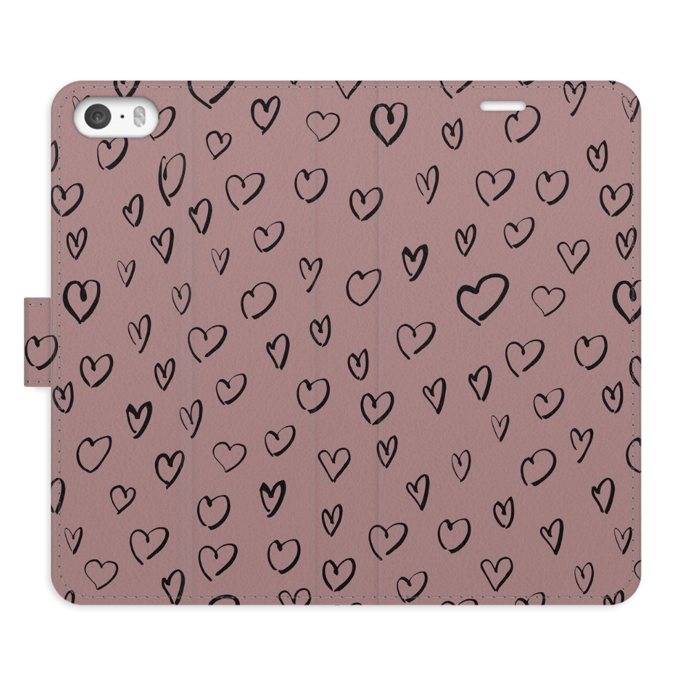 Flipové puzdro iSaprio - Heart Dark 02 - iPhone 5/5S/SE