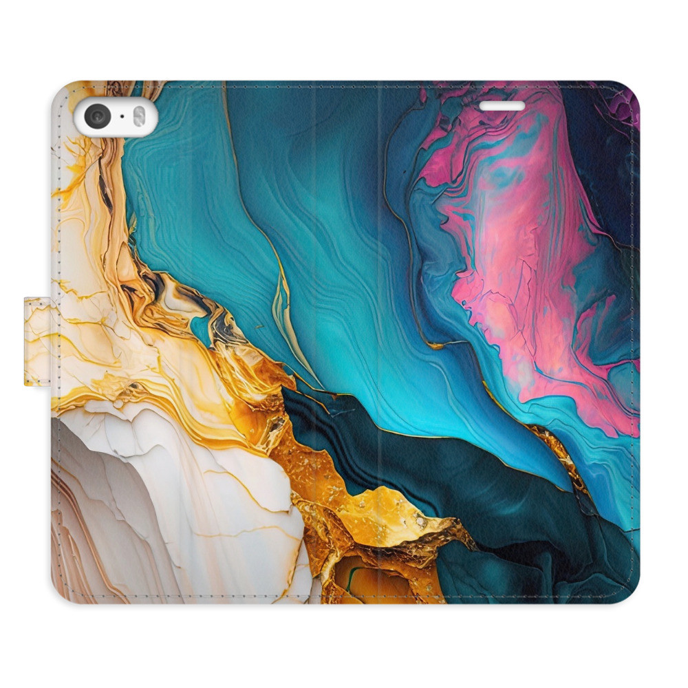 Flipové puzdro iSaprio - Colourful Marble - iPhone 5/5S/SE