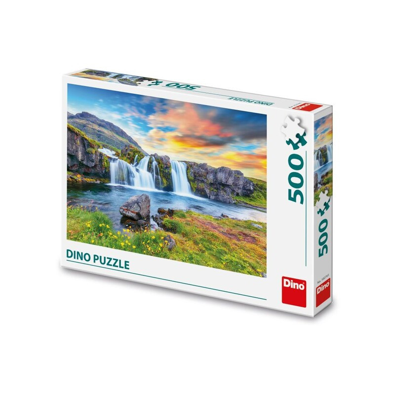 Dino Puzzle Islandský vodopád 500 Dino FSC