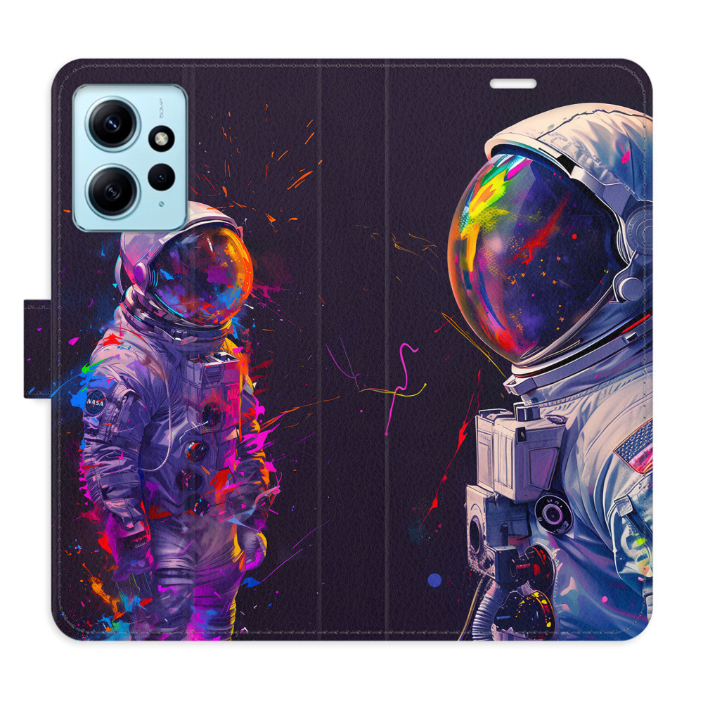 Flipové puzdro iSaprio - Neon Astronaut 02 - Xiaomi Redmi Note 12 5G