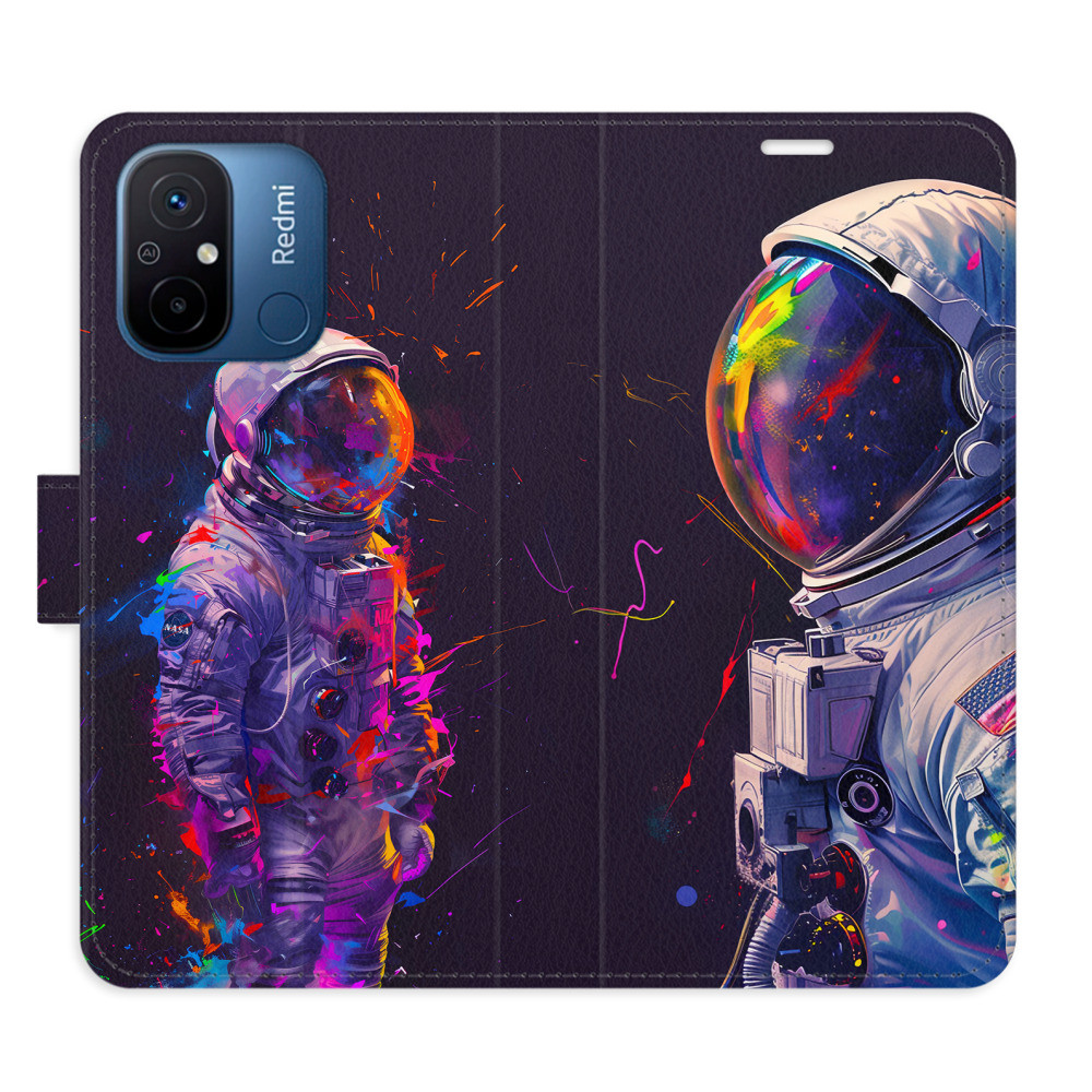 Flipové puzdro iSaprio - Neon Astronaut 02 - Xiaomi Redmi 12C