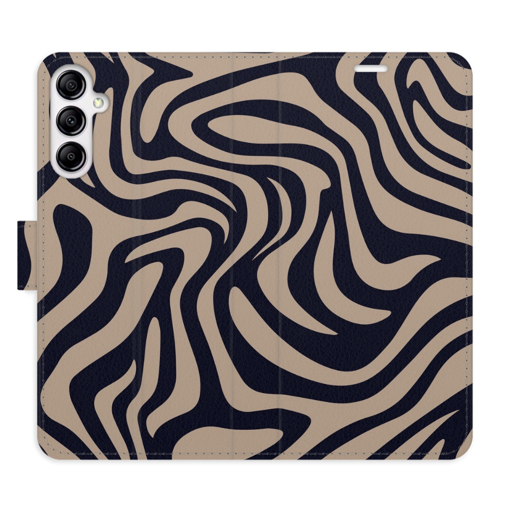 Flipové puzdro iSaprio - Zebra Black 02 - Samsung Galaxy A14 / A14 5G