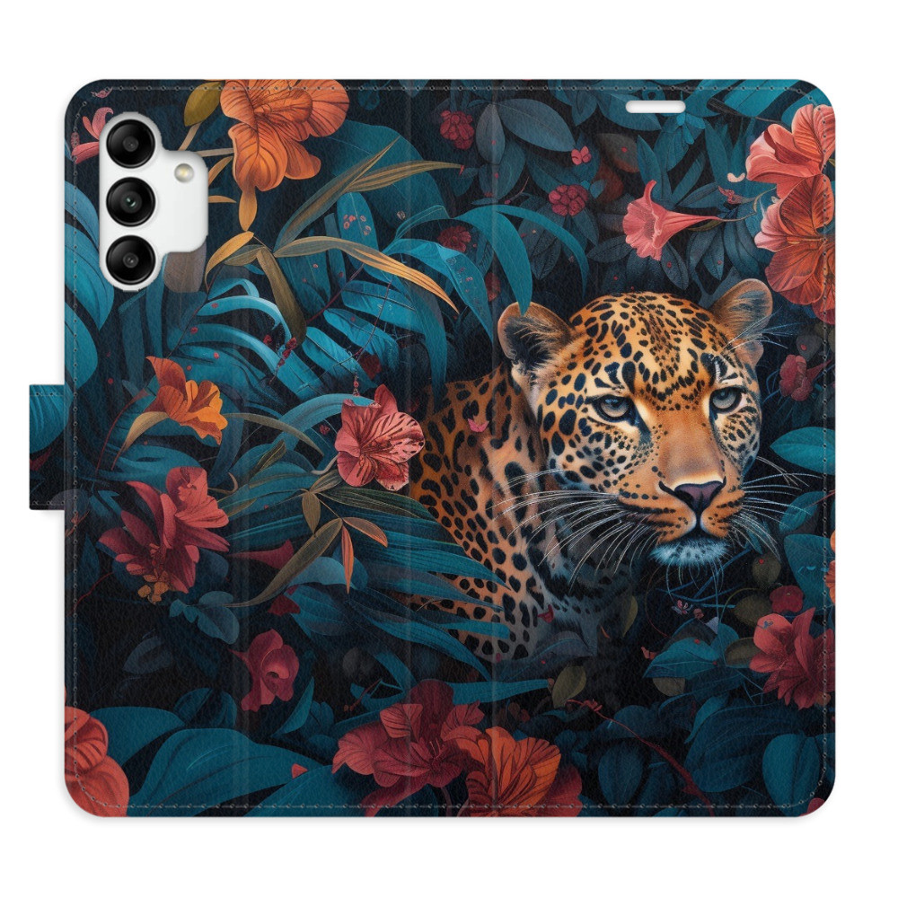 Flipové puzdro iSaprio - Flower Jaguar 02 - Samsung Galaxy A04s