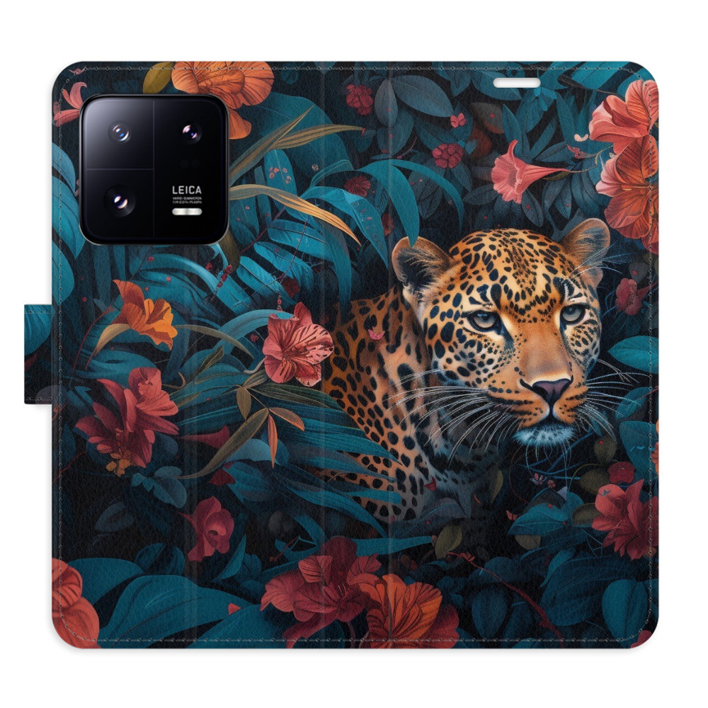 Flipové puzdro iSaprio - Flower Jaguar 02 - Xiaomi 13 Pro