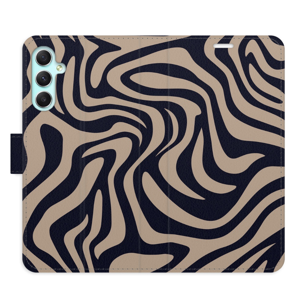Flipové puzdro iSaprio - Zebra Black 02 - Samsung Galaxy A34 5G
