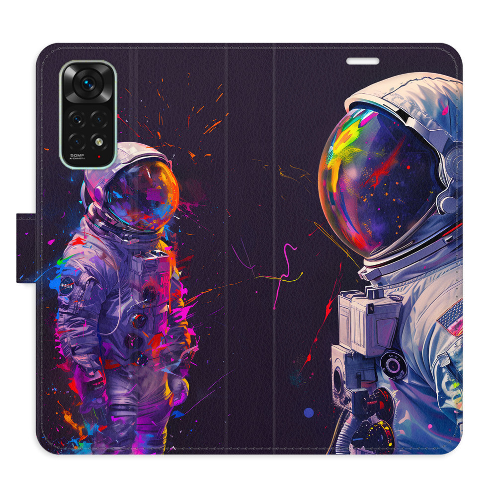 Flipové puzdro iSaprio - Neon Astronaut 02 - Xiaomi Redmi Note 11 / Note 11S