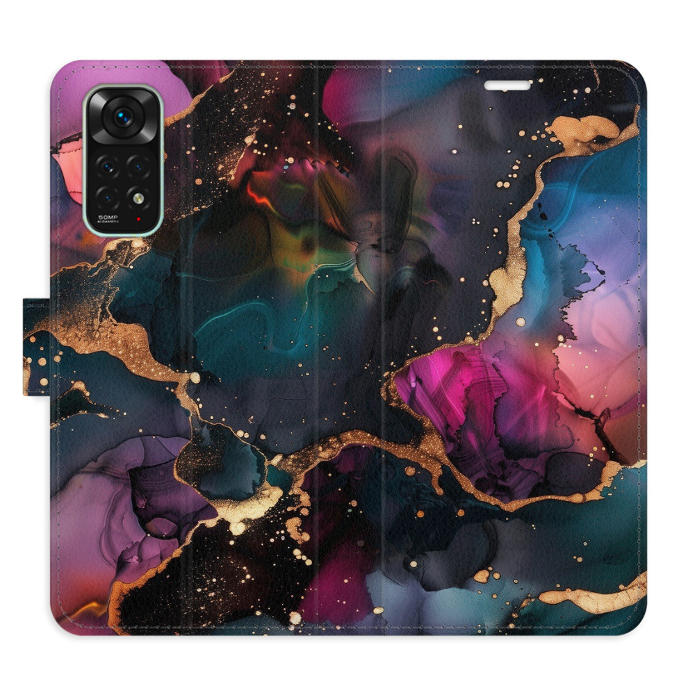 Flipové puzdro iSaprio - Dark Marble - Xiaomi Redmi Note 11 / Note 11S