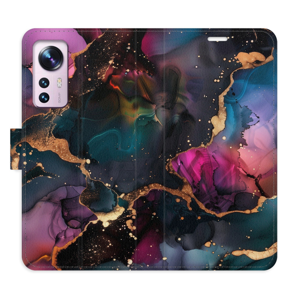 Flipové puzdro iSaprio - Dark Marble - Xiaomi 12 / 12X