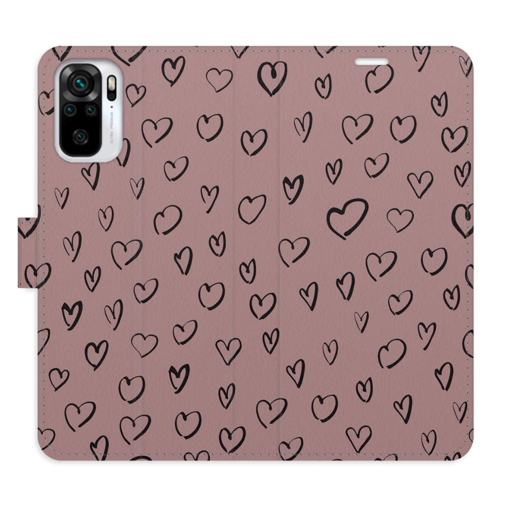 Flipové puzdro iSaprio - Heart Dark 02 - Xiaomi Redmi Note 10 / Note 10S