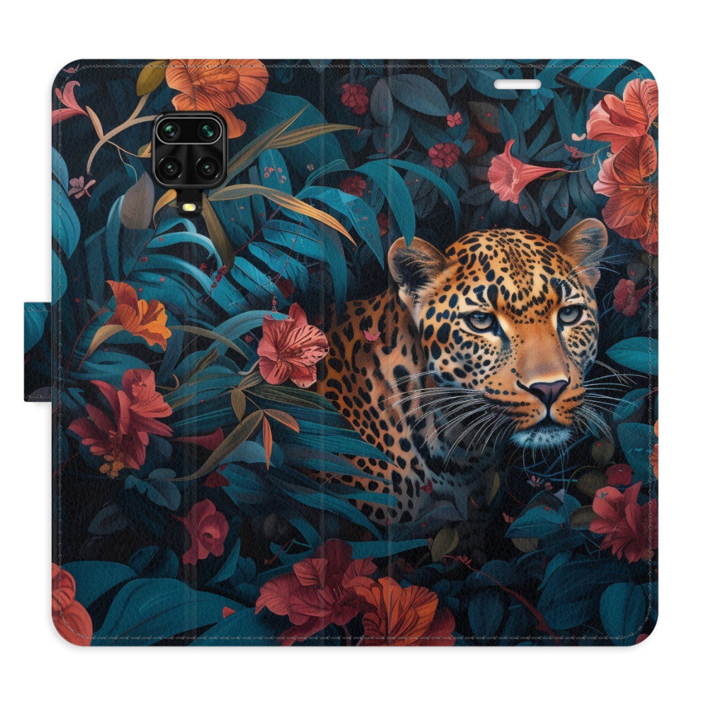 Flipové puzdro iSaprio - Flower Jaguar 02 - Xiaomi Redmi Note 9 Pro / Note 9S