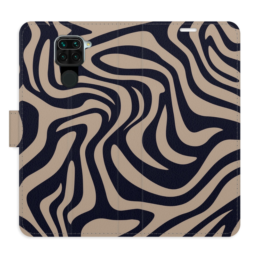 Flipové puzdro iSaprio - Zebra Black 02 - Xiaomi Redmi Note 9