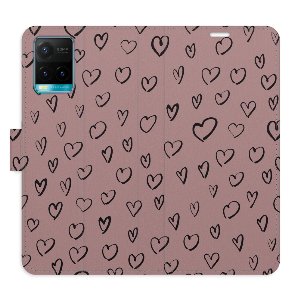 Flipové puzdro iSaprio - Heart Dark 02 - Vivo Y21 / Y21s / Y33s