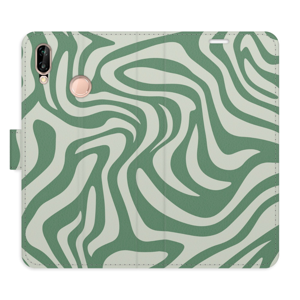 Flipové puzdro iSaprio - Zebra Green 02 - Huawei P20 Lite