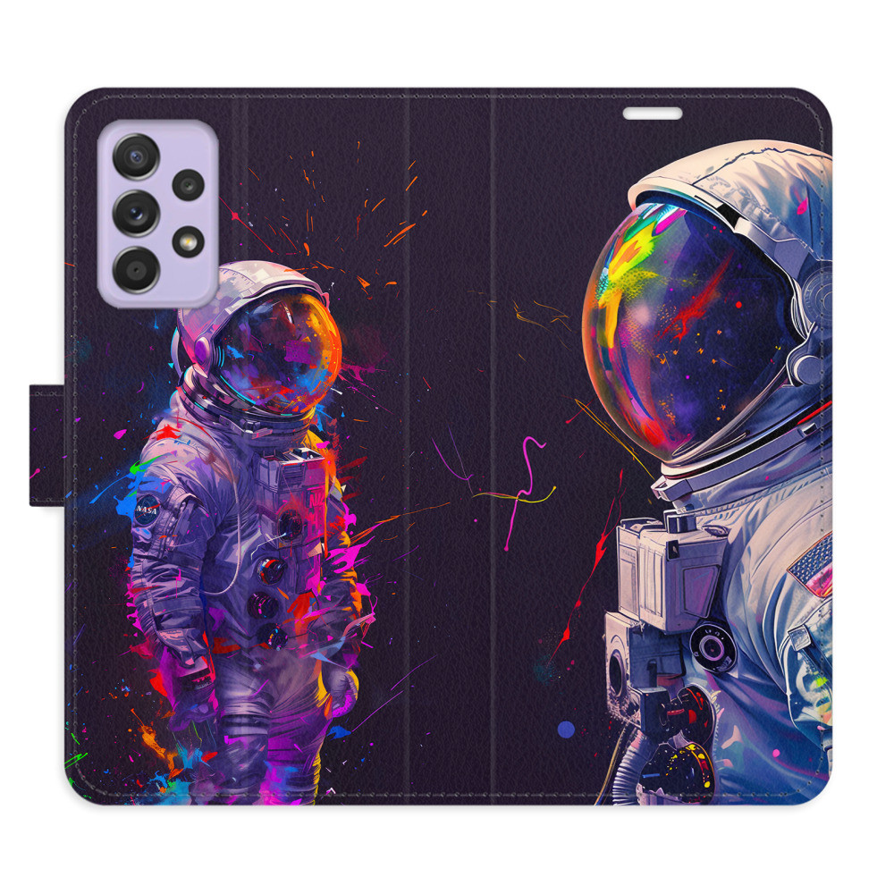 Flipové puzdro iSaprio - Neon Astronaut 02 - Samsung Galaxy A52 / A52 5G / A52s