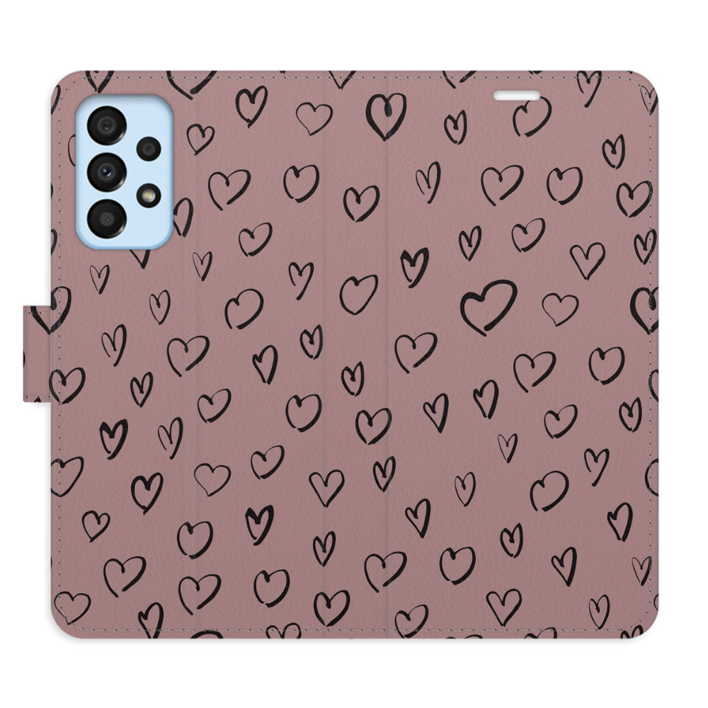 Flipové puzdro iSaprio - Heart Dark 02 - Samsung Galaxy A33 5G