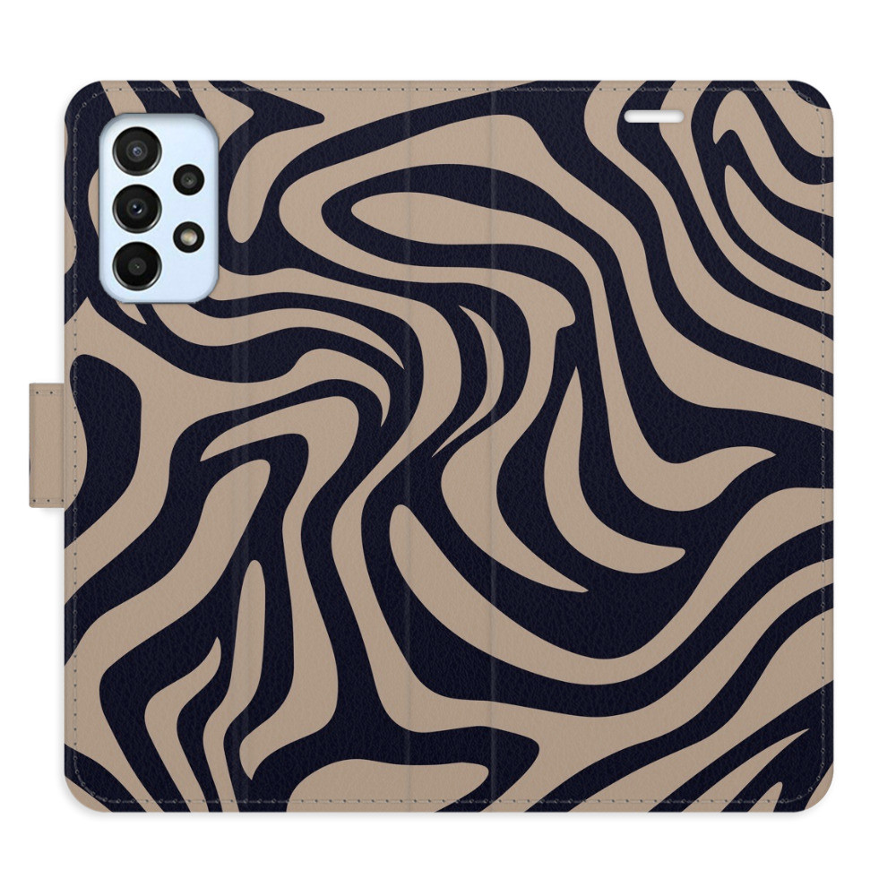 Flipové puzdro iSaprio - Zebra Black 02 - Samsung Galaxy A23 / A23 5G