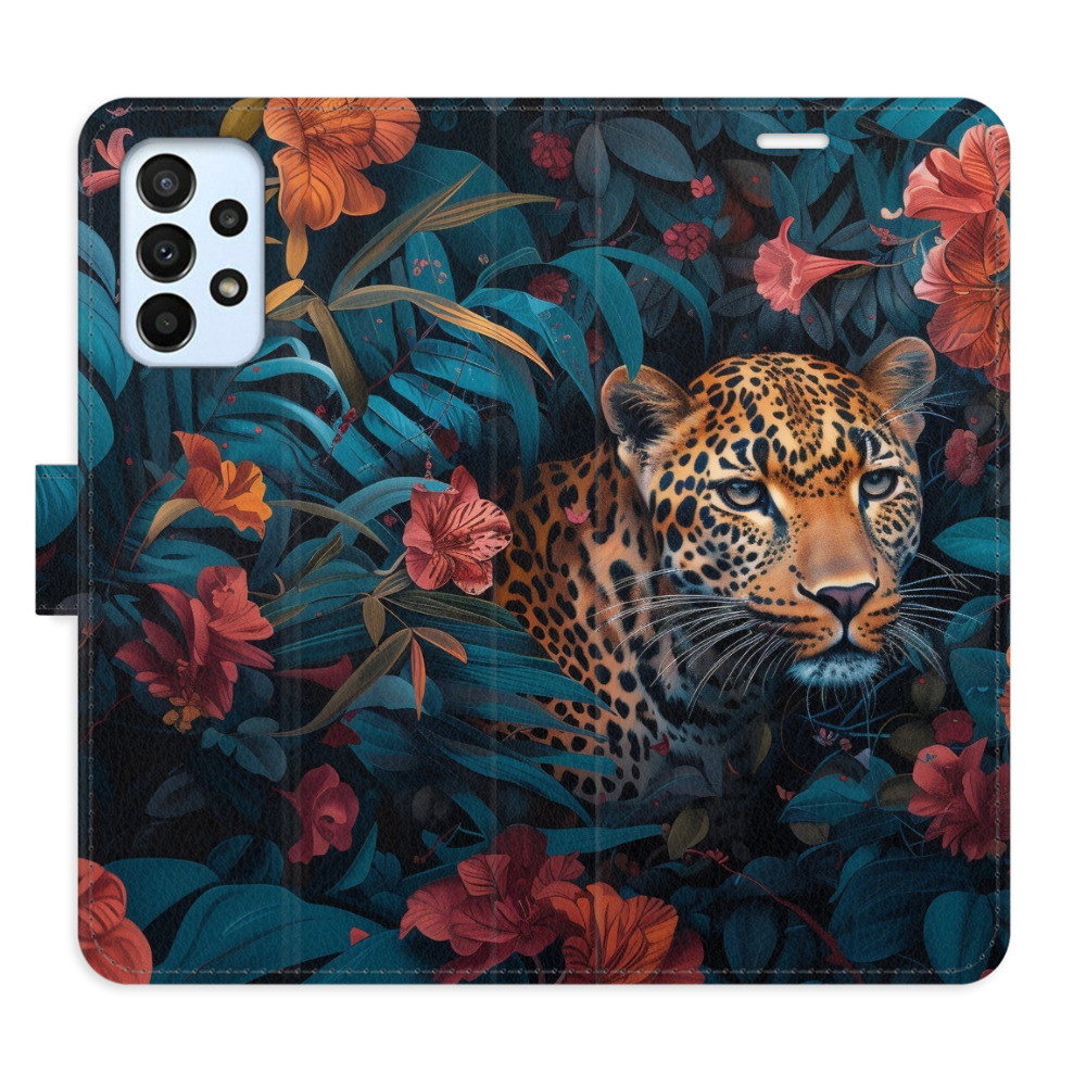 Flipové puzdro iSaprio - Flower Jaguar 02 - Samsung Galaxy A23 / A23 5G