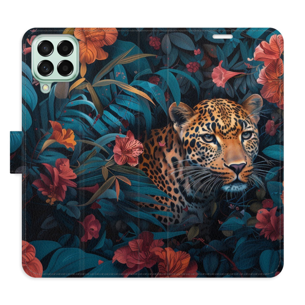 Flipové puzdro iSaprio - Flower Jaguar 02 - Samsung Galaxy M53 5G