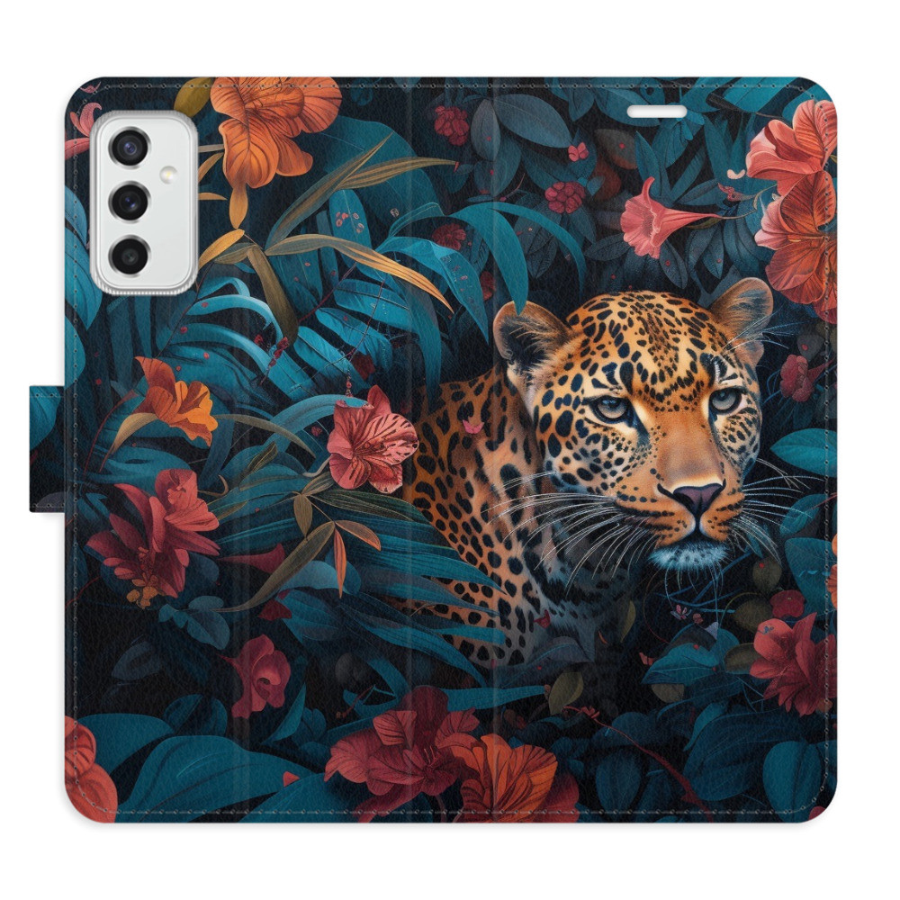 Flipové puzdro iSaprio - Flower Jaguar 02 - Samsung Galaxy M52 5G