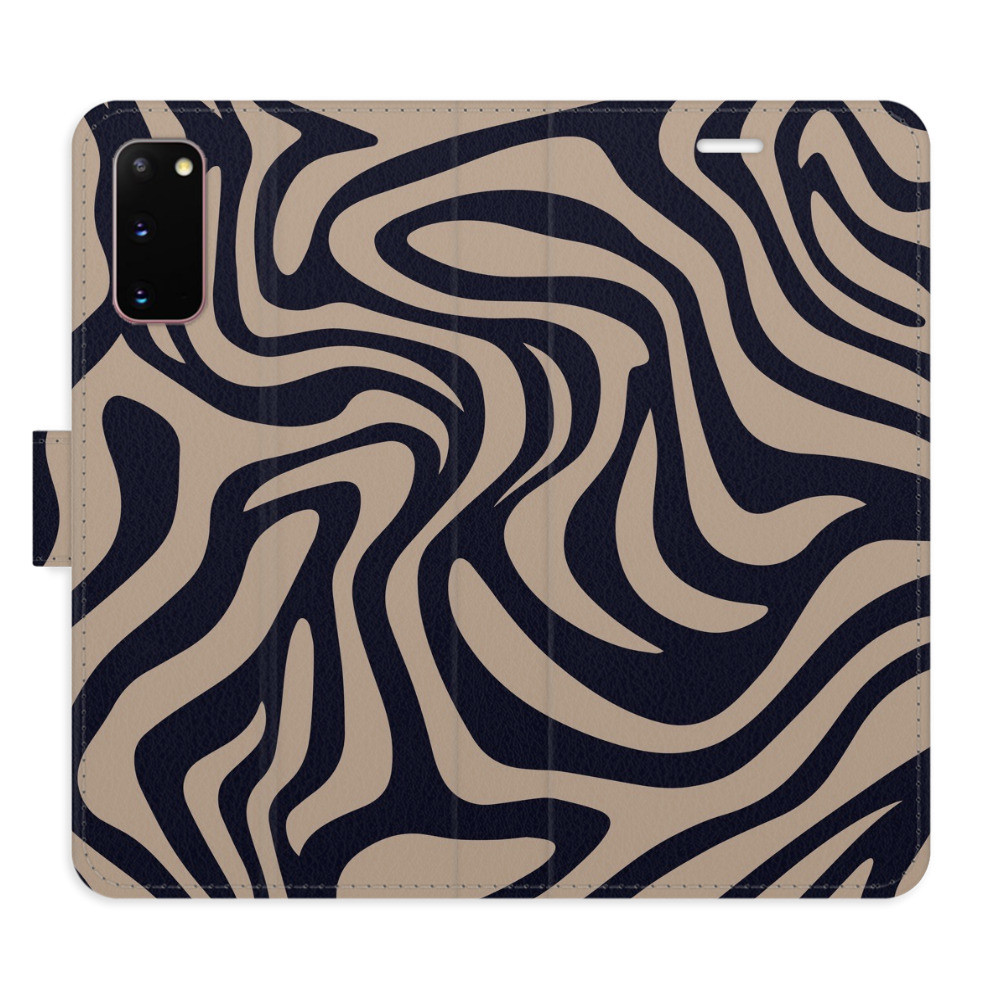 Flipové puzdro iSaprio - Zebra Black 02 - Samsung Galaxy S20