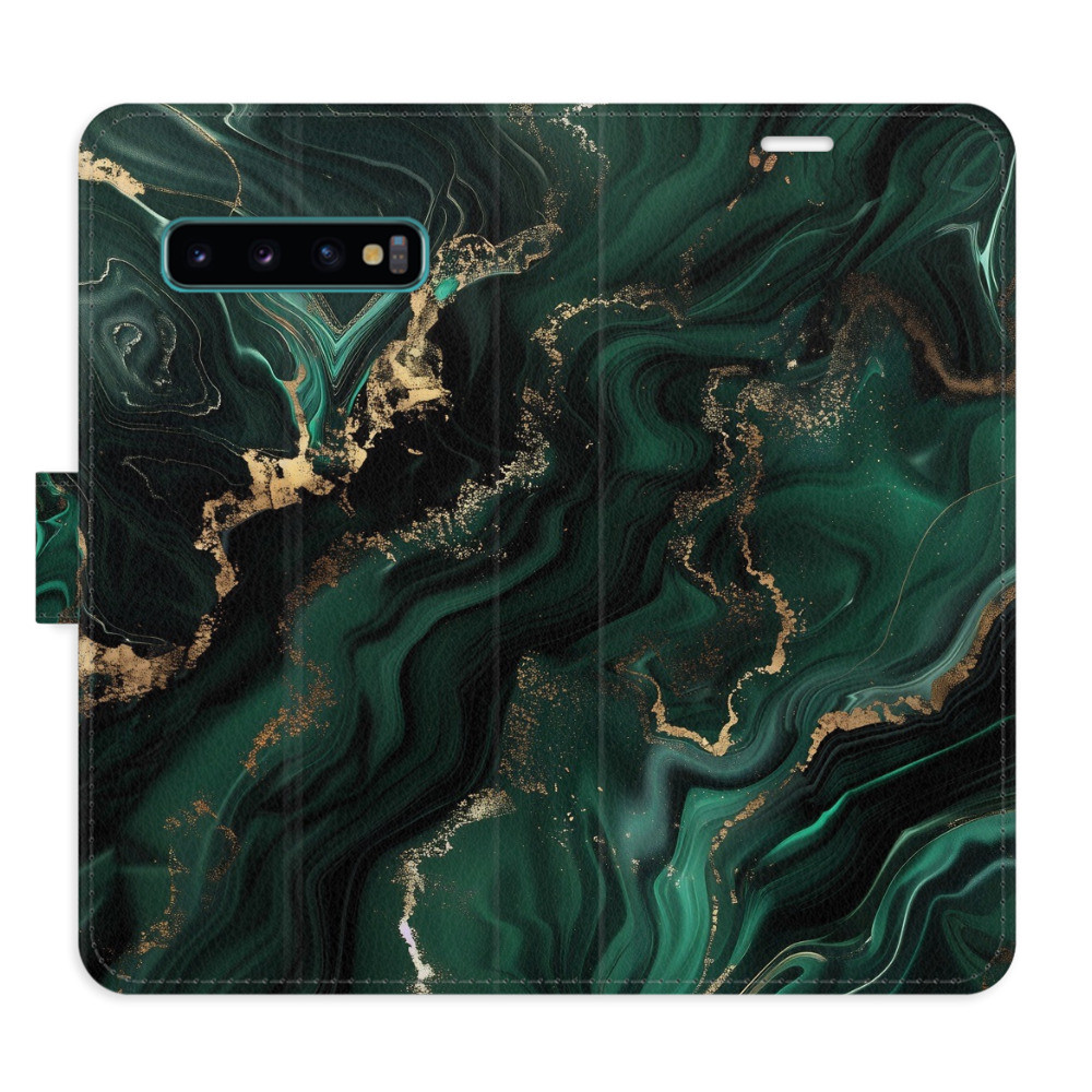 Flipové puzdro iSaprio - Emerald 02 - Samsung Galaxy S10