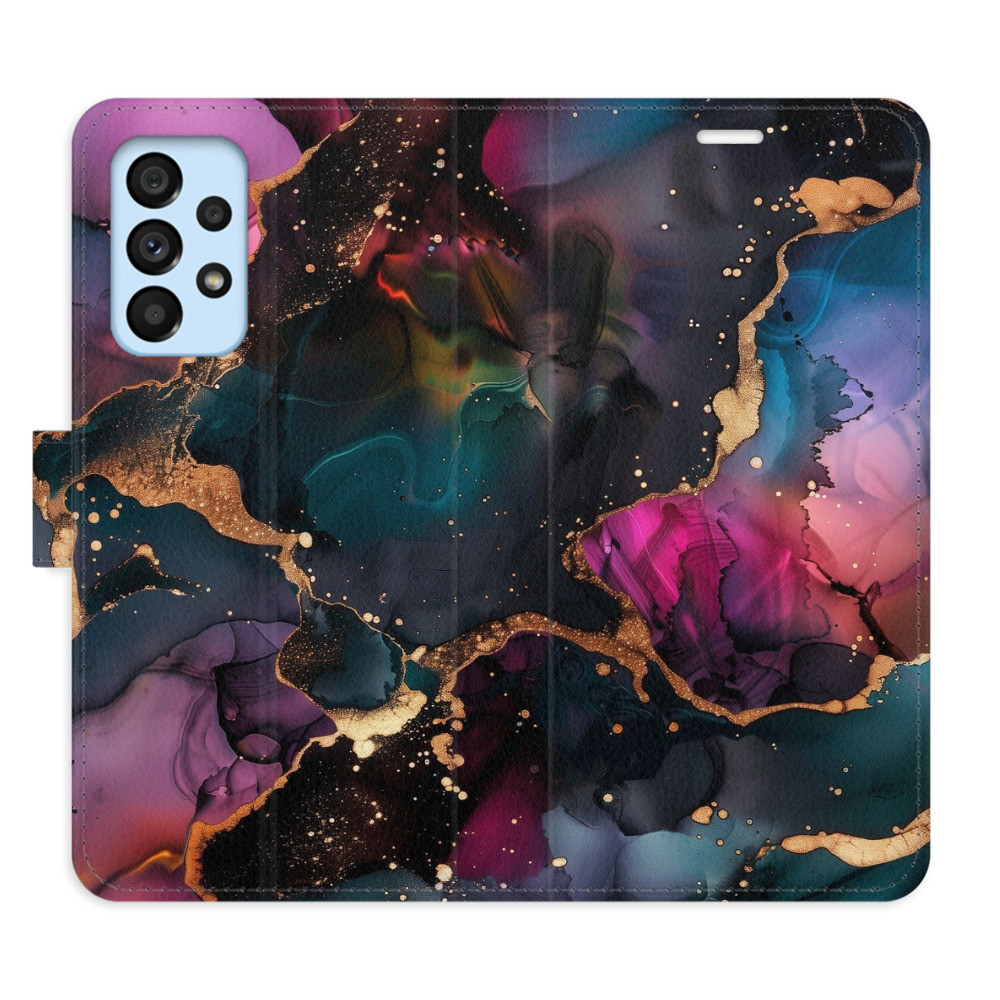 Flipové puzdro iSaprio - Dark Marble - Samsung Galaxy A53 5G